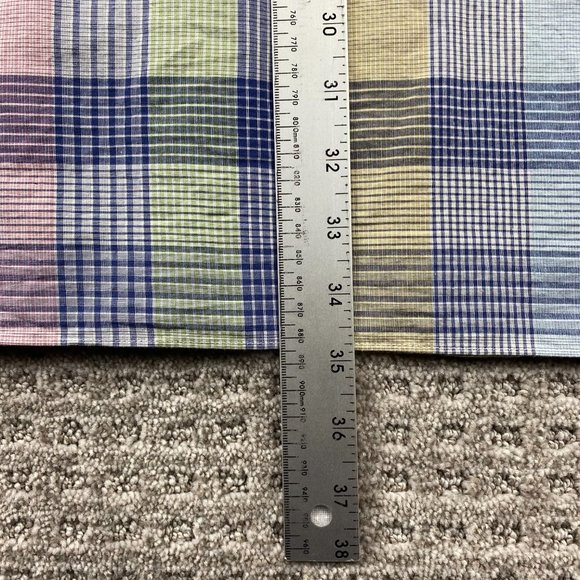 Antonio Valente Shirt Men Extra Large XL Multicolor Checkered Button Down Casual - Picture 6 of 6